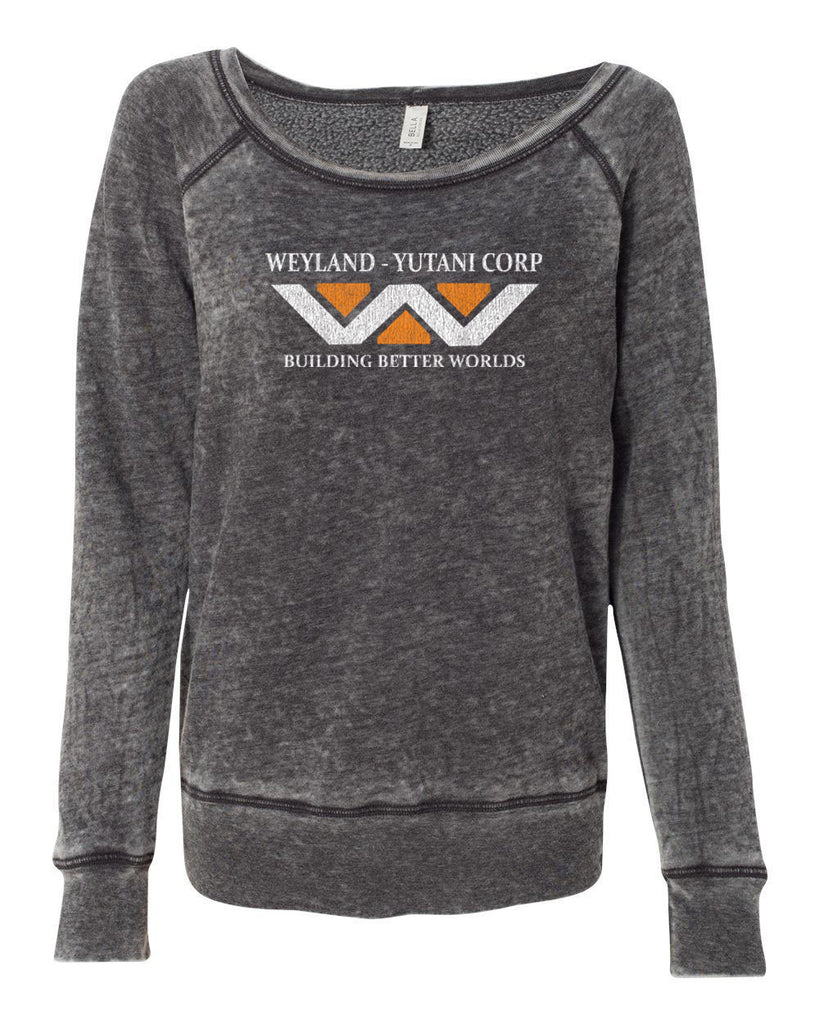 Weyland-Yutani Corporation Womens Off The Shoulder Sweatshirt aliens 80s movie scary horror film alien