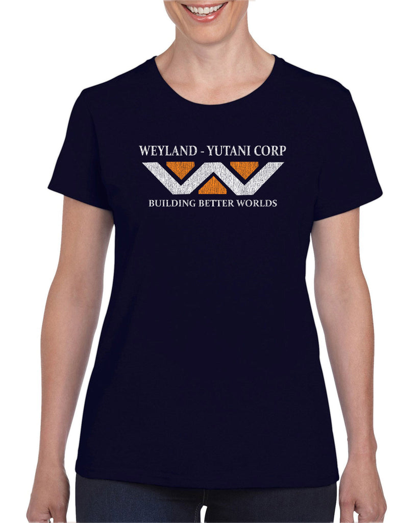 Weyland-Yutani Corporation Womens Short Sleeve T-shirt aliens 80s movie scary horror film alien
