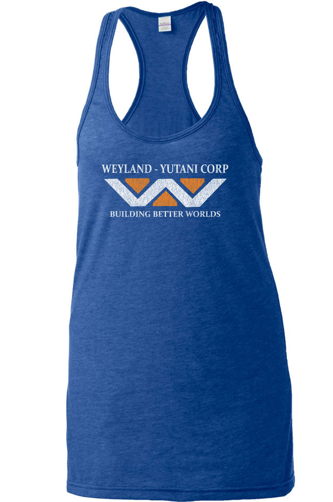 Weyland-Yutani Corporation Womens Racerback Tank Top aliens 80s movie scary horror film alien