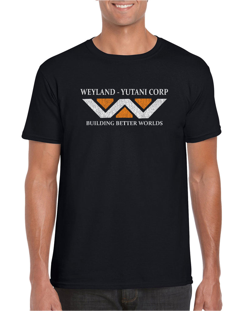 Weyland-Yutani Corporation Mens T-shirt aliens 80s movie scary horror film alien