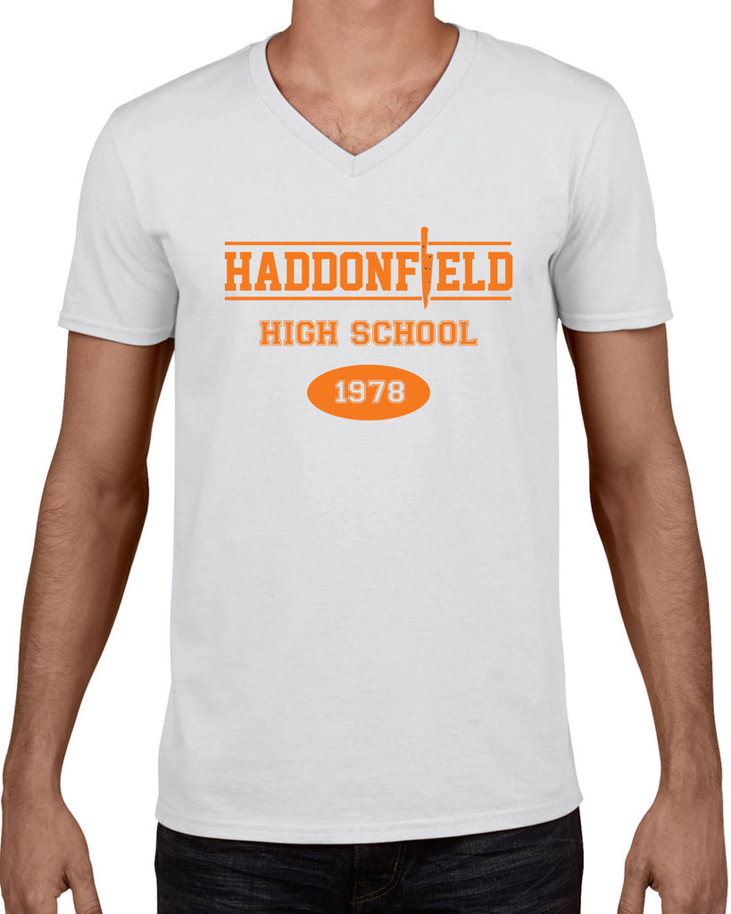 Hot Press Apparel Haddonfied High School Myers Halloween Movie Slasher Horror Costume Party Gift Present College Scary