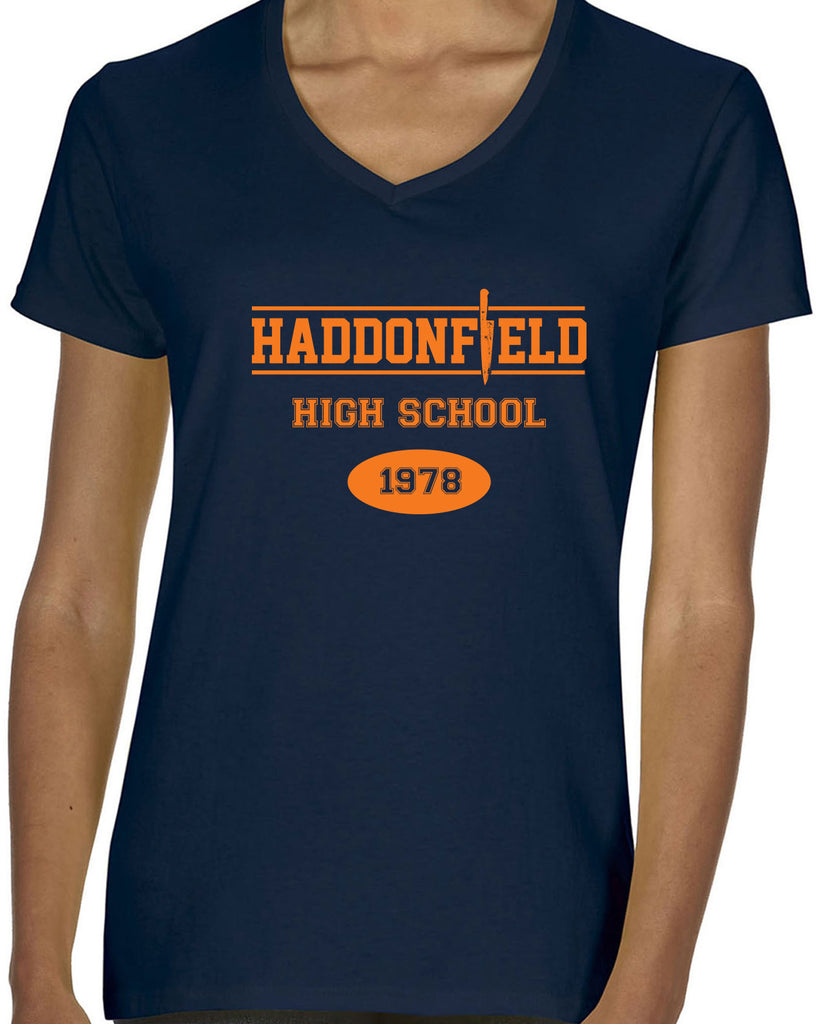 Hot Press Apparel Haddonfield High School Scary Movie Halloween Vintage Party Costume Gift Present Myers Slasher Horror Film