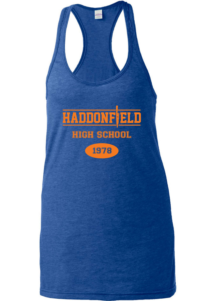 Haddonfield High School Tank Top Women's Clothing Halloween Movie Scary Slasher Mask 70s Costume Party
