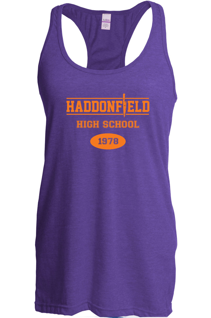 Haddonfield High School Tank Top Women's Clothing Halloween Movie Scary Slasher Mask 70s Costume Party