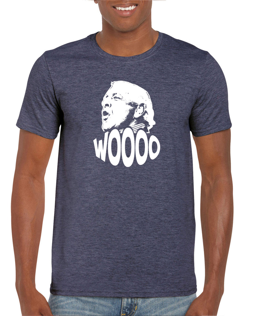 Wooo Mens T-shirt stylin', profilin', limousine riding, jet flying, kiss-stealing, wheelin' and dealin' son of a gun wrestling 90s wrestler legend champion heavy weight
