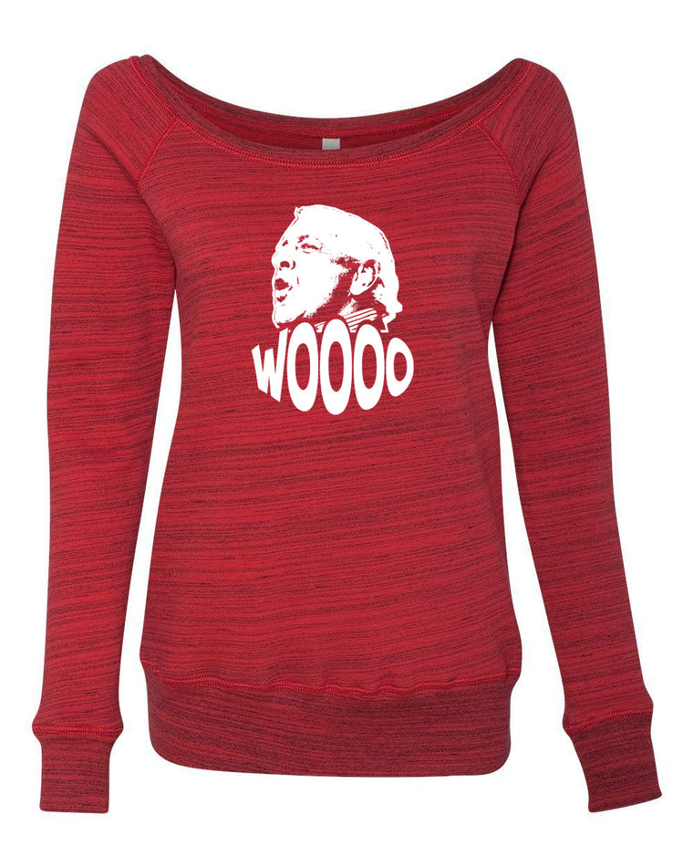 Women's Off the Shoulder Sweatshirt - Wooo