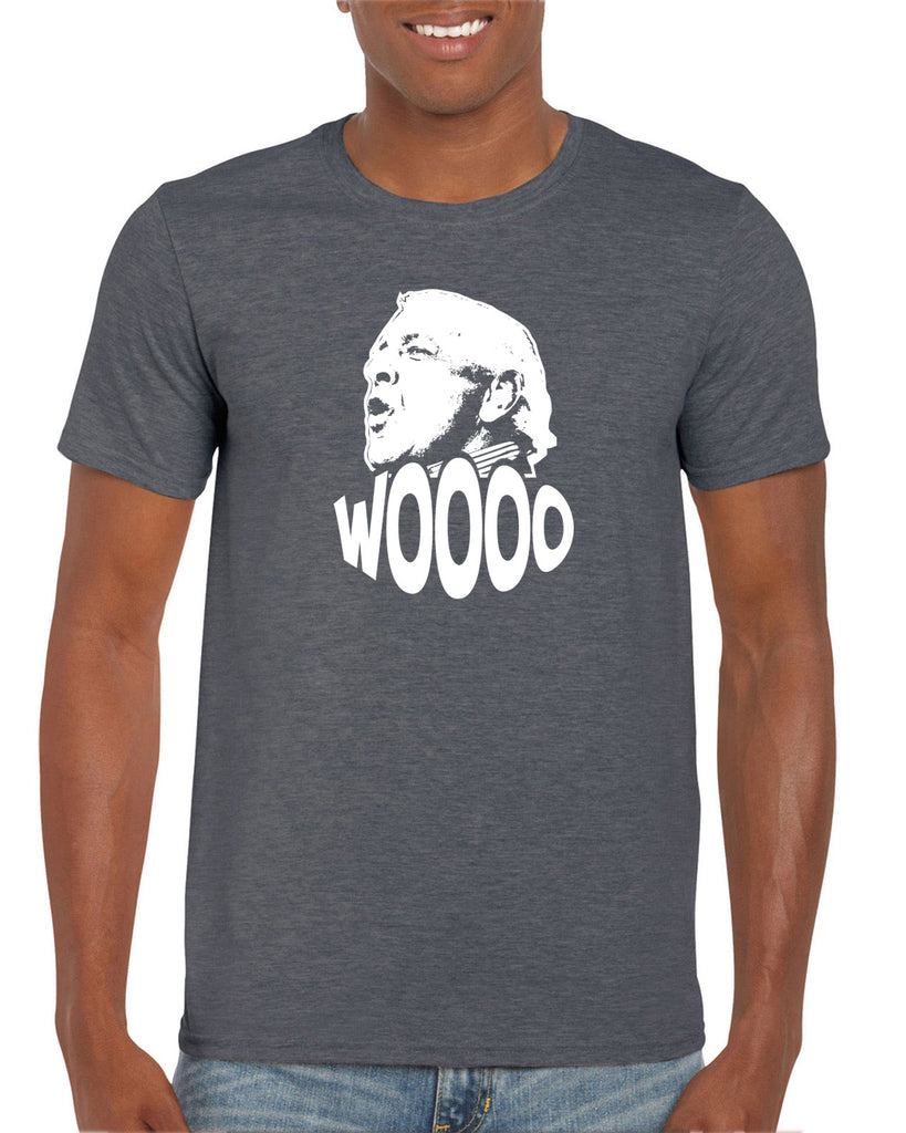 Wooo Mens T-shirt stylin', profilin', limousine riding, jet flying, kiss-stealing, wheelin' and dealin' son of a gun wrestling 90s wrestler legend champion heavy weight