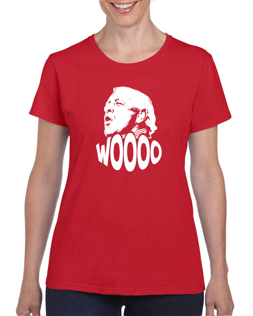 Wooo Womens T-shirt stylin', profilin', limousine riding, jet flying, kiss-stealing, wheelin' and dealin' son of a gun wrestling 90s wrestler legend champion heavy weight