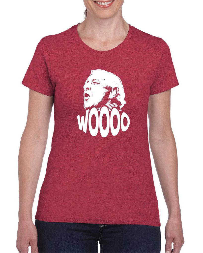 Wooo Womens T-shirt stylin', profilin', limousine riding, jet flying, kiss-stealing, wheelin' and dealin' son of a gun wrestling 90s wrestler legend champion heavy weight
