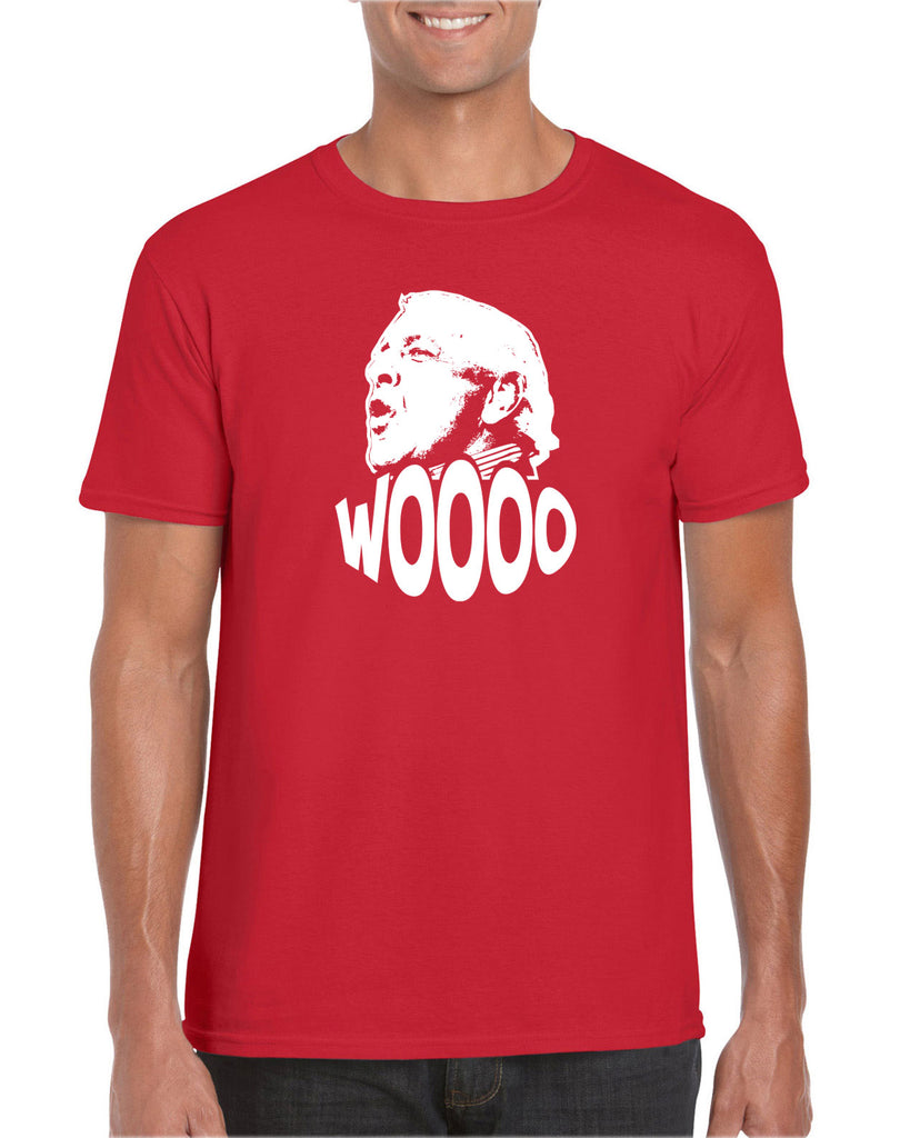 Wooo Mens T-shirt stylin', profilin', limousine riding, jet flying, kiss-stealing, wheelin' and dealin' son of a gun wrestling 90s wrestler legend champion heavy weight