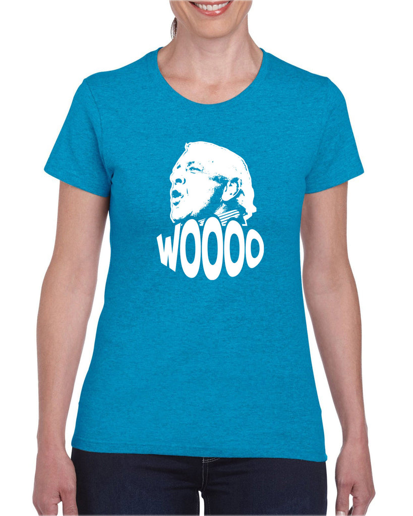 Wooo Womens T-shirt stylin', profilin', limousine riding, jet flying, kiss-stealing, wheelin' and dealin' son of a gun wrestling 90s wrestler legend champion heavy weight