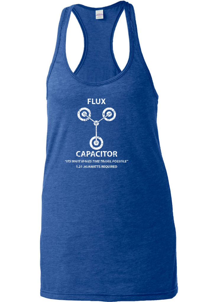 Flux Capacitor Racerback Tank Top Racer back time travel back to the future marty mcfly doc brown 80s movie party