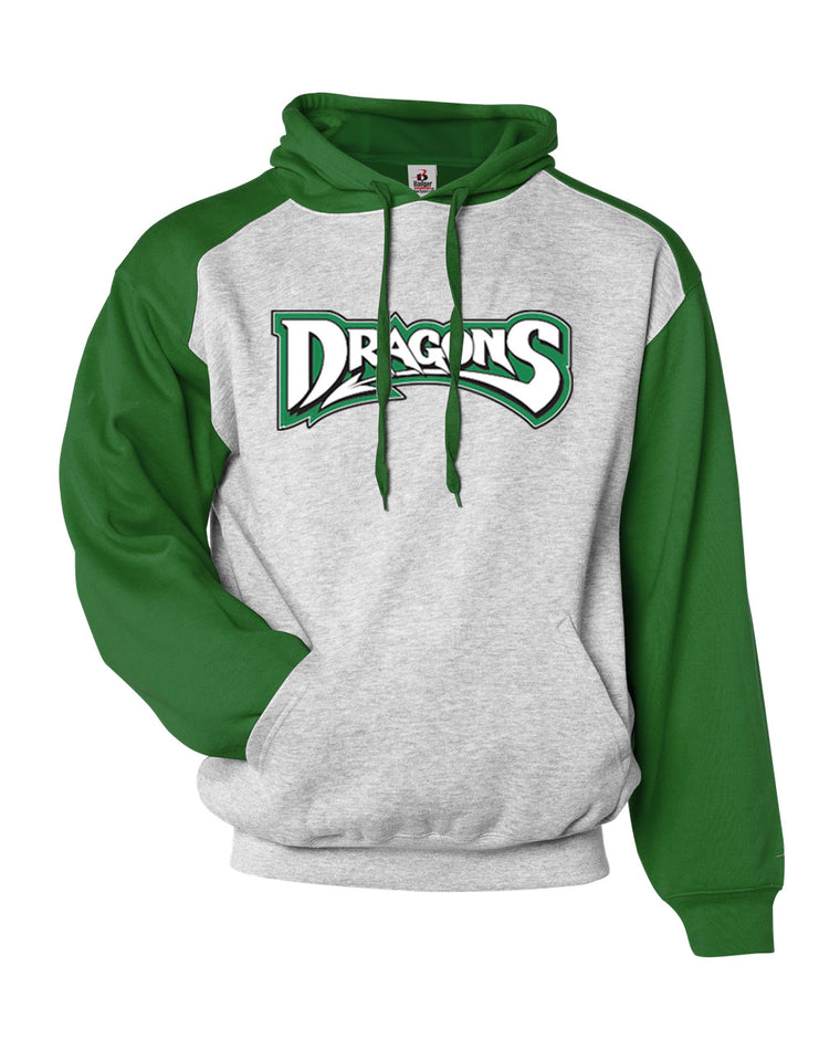 Dragons Baseball Hoodie Fleece 2 tone