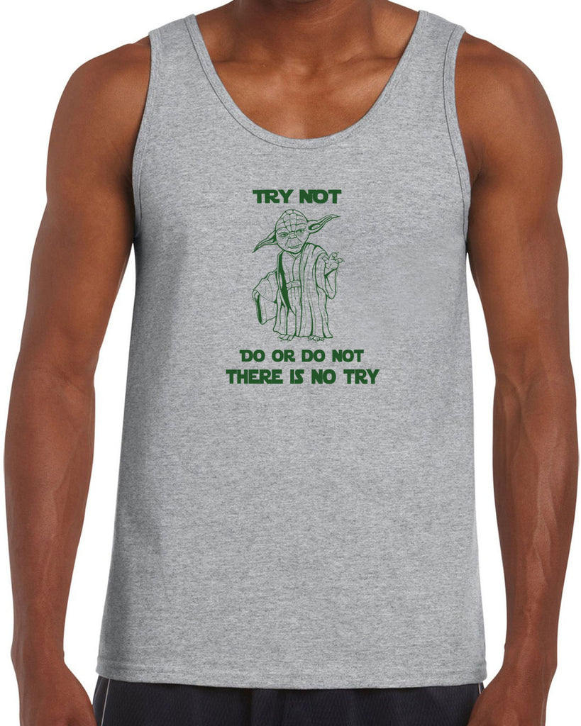 Do or Do Not There is not Try Tank Top funny star wars yoda jedi geek nerd 80s movie party skywalker