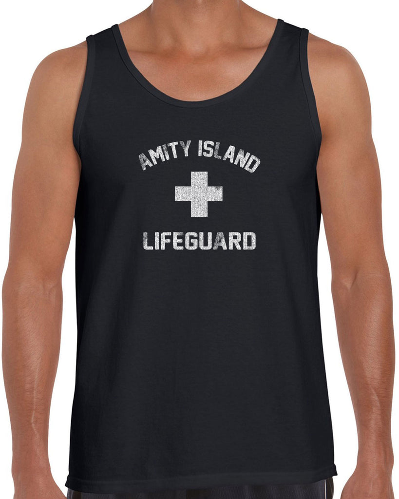 Amity Island Lifeguard  Tank Top jaws great white sharks you're gonna need a bigger boat scary movie horror
