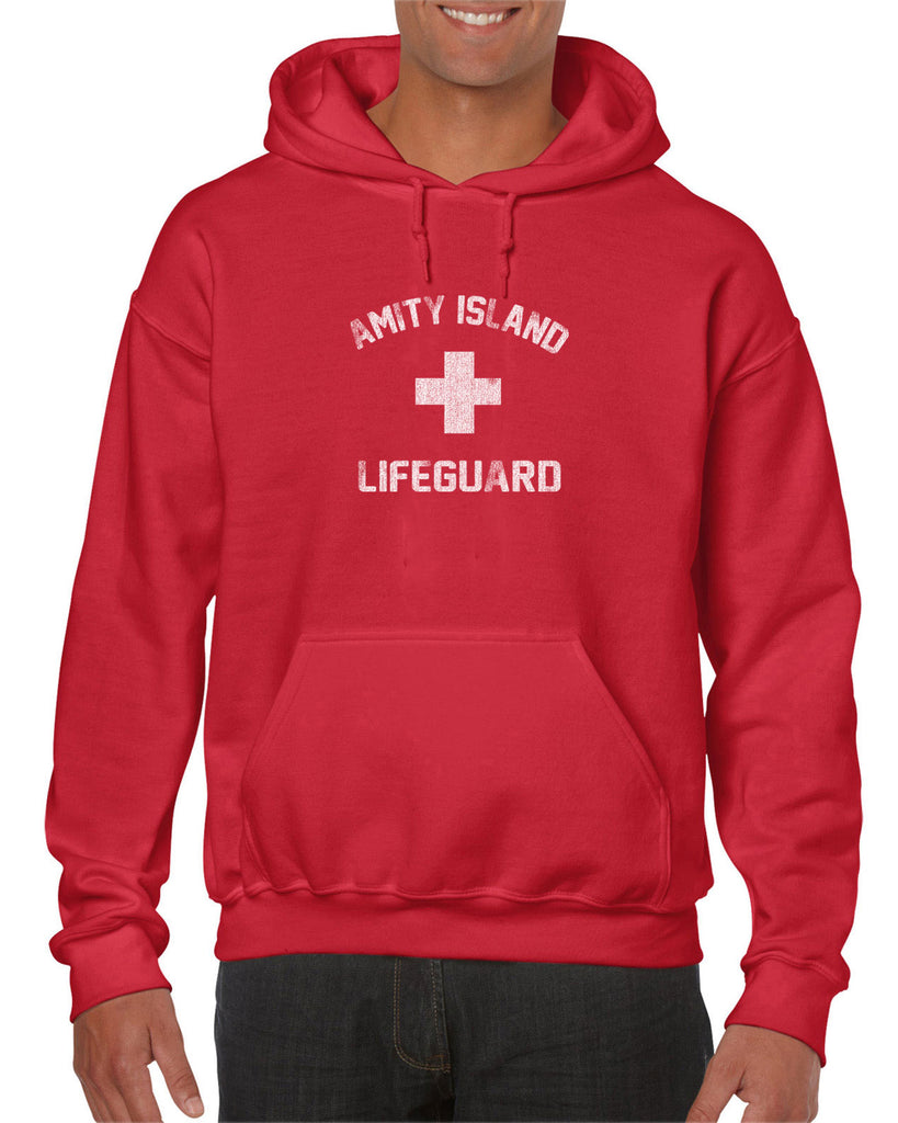 Amity Island Lifeguard Hoodie Hooded Sweatshirt  jaws great white sharks  you're gonna need a bigger boat scary movie horror 
