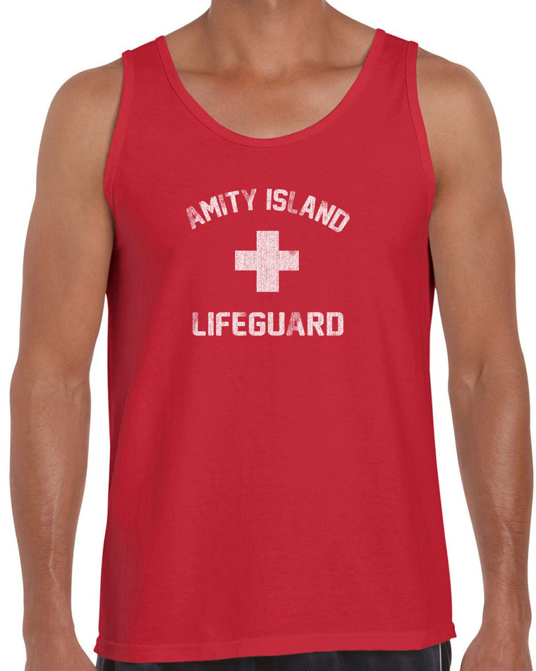Men's Sleeveless Tank Top - Amity Island Lifeguard