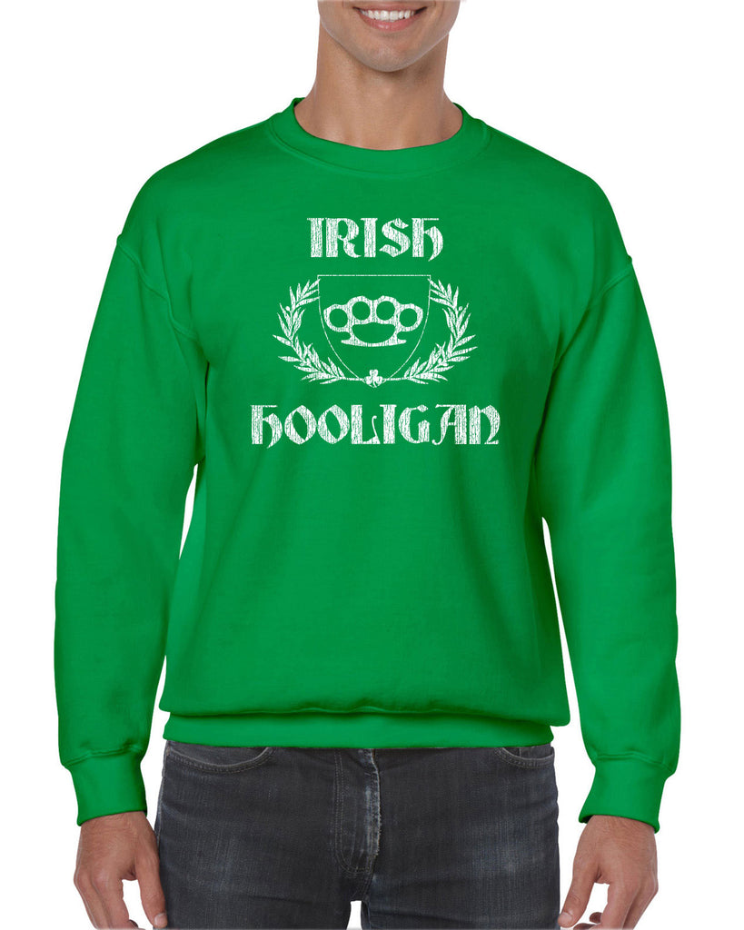 Irish Hooligan Leprechaun Crew Sweatshirt St. Patricks Day funny party clover irish beer drunk drink party college holiday pattys day