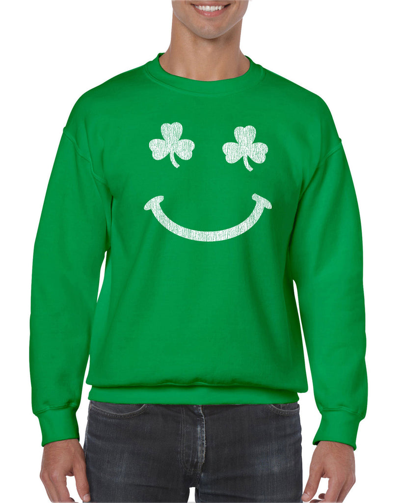Irish Smile Crew Sweatshirt leprechaun clover St. Patricks Day st. pattys day Irish Ireland ginger drunk drinking party college holiday