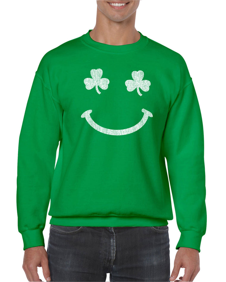 Unisex Crew Sweatshirt - Irish Clover Smile
