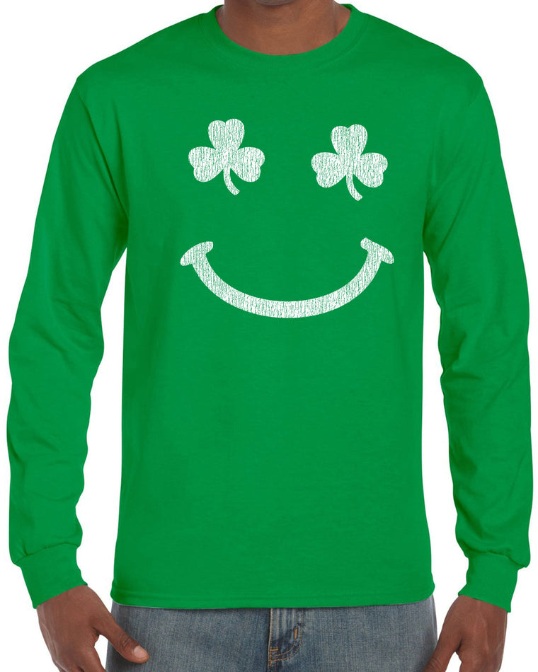 Men's Long Sleeve Shirt - Irish Clover Smile