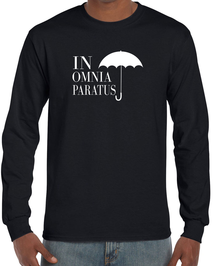 In Omnia Paratus Long Sleeve Shirt funny tv show gilmore girls lori rory lukes diner umbrella vintage retro