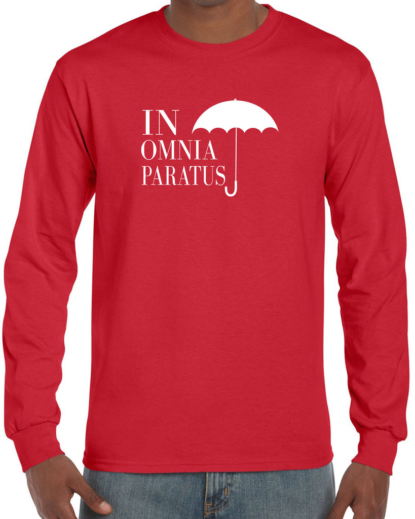 In Omnia Paratus Long Sleeve Shirt funny tv show gilmore girls lori rory lukes diner umbrella vintage retro
