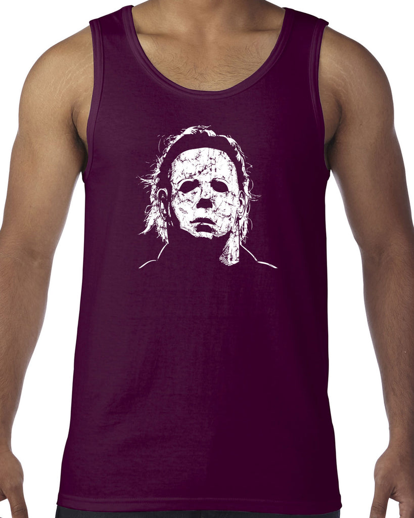 Halloween Mask Tank Top face costume slasher horror scary 70s 80s costume party michael meyers