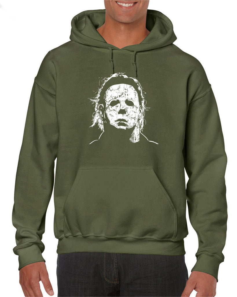 Halloween Mask Hoodie Hooded Sweatshirt face costume slasher horror scary 70s 80s costume party michael meyers