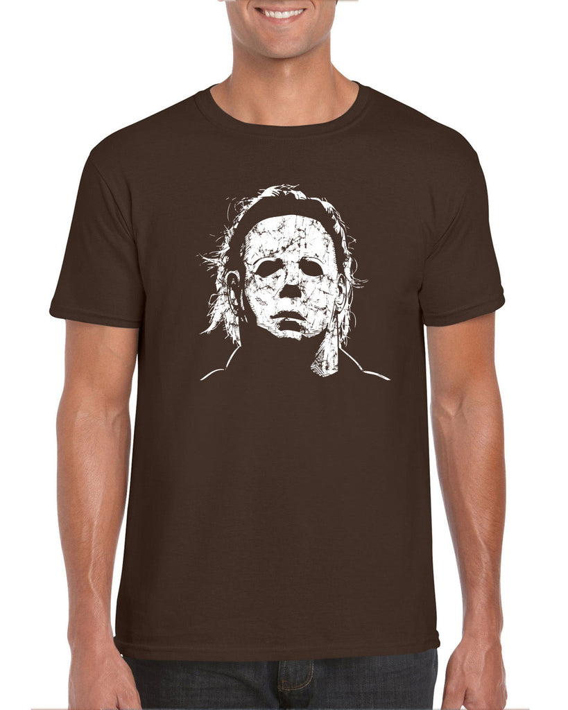 Halloween Mask Mens T-shirt face costume slasher horror scary 70s 80s costume party michael meyers