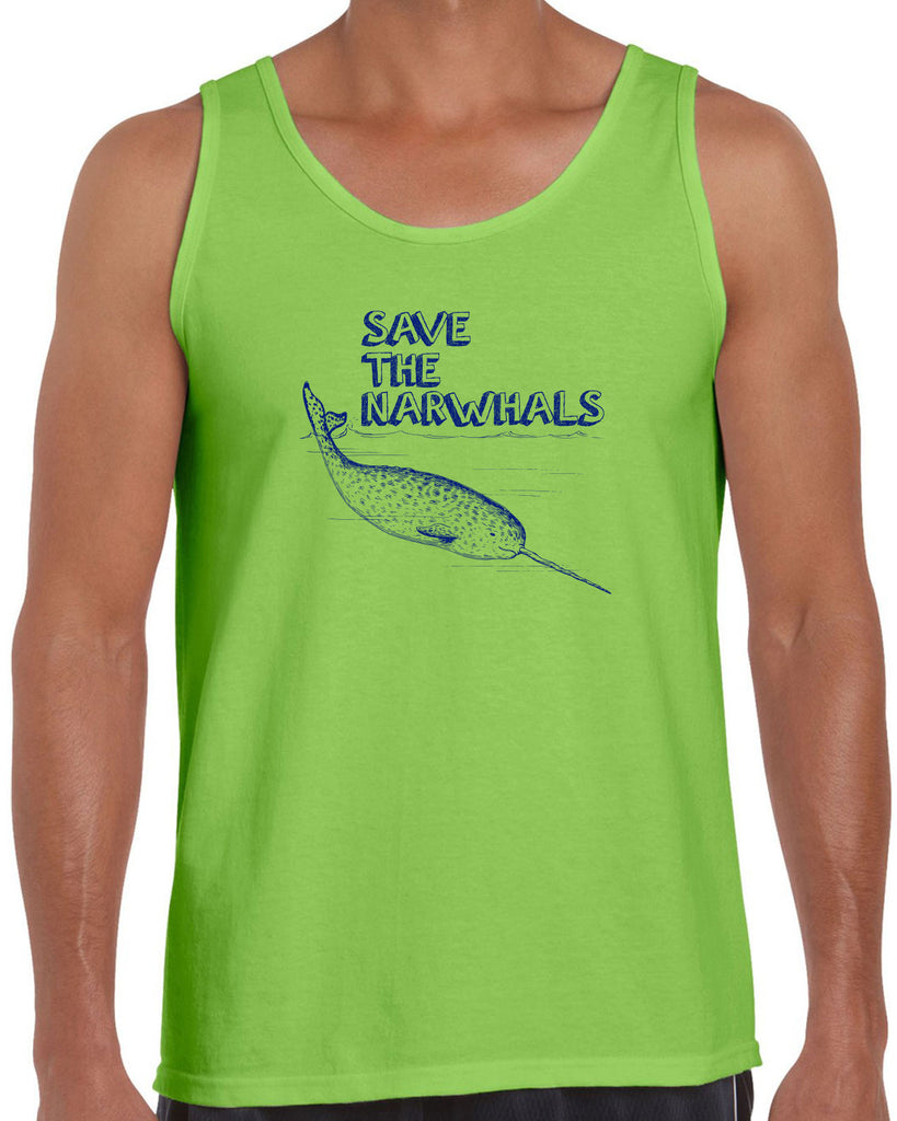 Save the Narwhals Tank Top funny whale conservation preservation endangered species ocean animal mammal whale