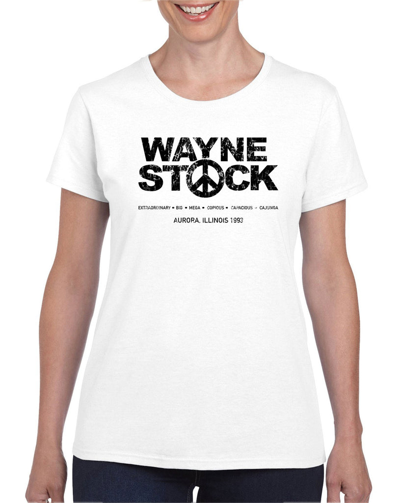 Waynestock Womens T-shirt 90s 80s movie waynes world funny comedy halloween costume music festival vintage retro
