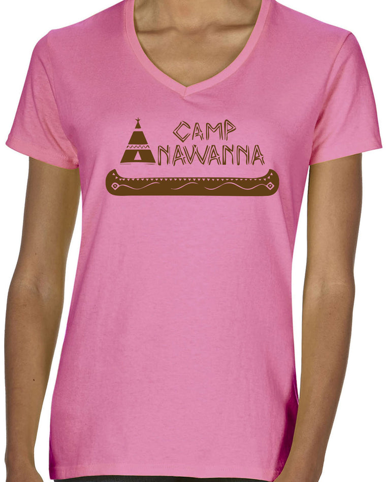 Women's Short Sleeve V-Neck T-Shirt - Camp Anawanna