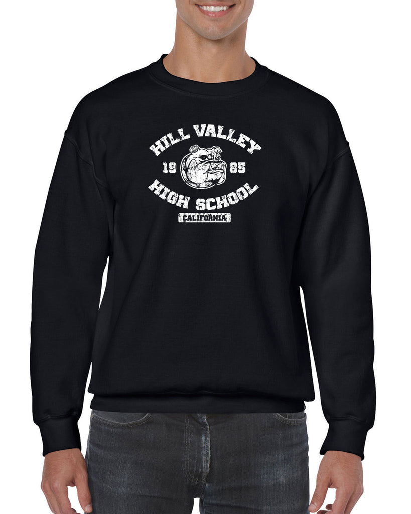 Hill Valley High School Crew Sweatshirt Funny 80s Movie Back To The Future Marty Mcfly Halloween Costume Vintage Retro