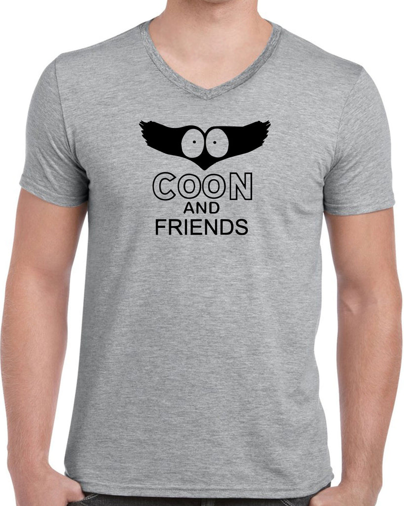 Coon and Friends Mens V-Neck Shirt Super Hero Comic Book Who Is The Coon South Park Tv Show Funny