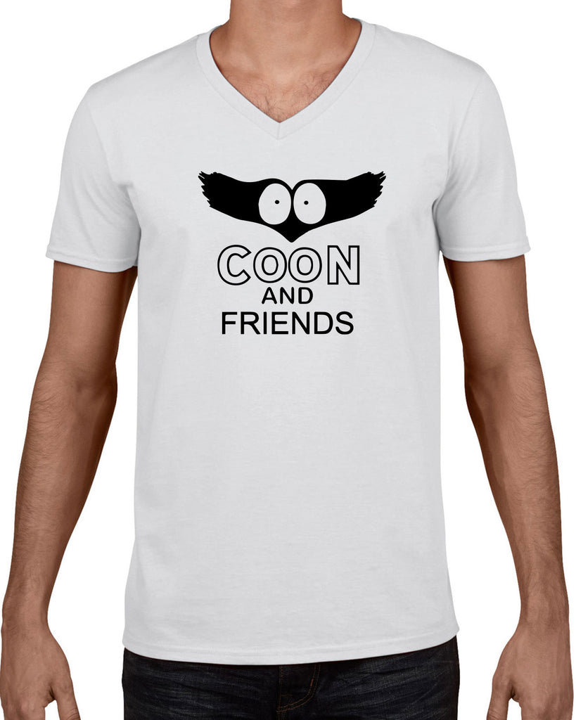 Coon and Friends Mens V-Neck Shirt Super Hero Comic Book Who Is The Coon South Park Tv Show Funny