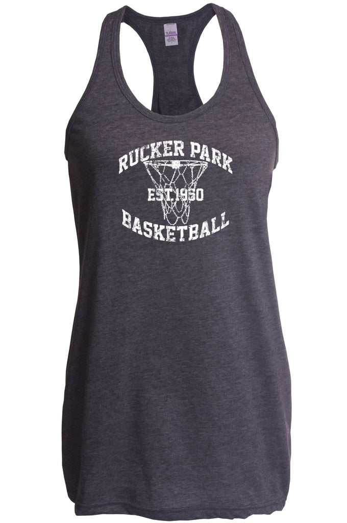 Rucker Park Basketball Racer Back Tank Top racerback Harlem New York Manhattan Hoops Baller Sports Vintage Retro