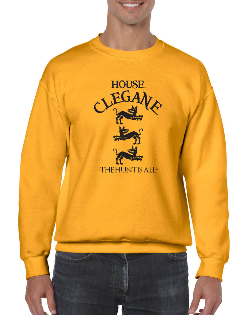 House Clegane Crew Sweatshirt funny game of thrones sigil the mountain hound westeros king castle the hunt is all