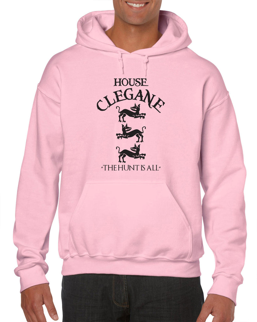 House Clegane Hooded Sweatshirt Hoodie funny game of thrones sigil the mountain hound westeros king castle the hunt is all