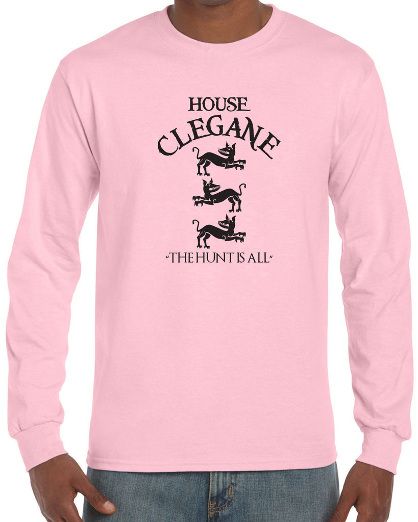 House Clegane Long Sleeve Shirt funny game of thrones sigil the mountain hound westeros king castle the hunt is all