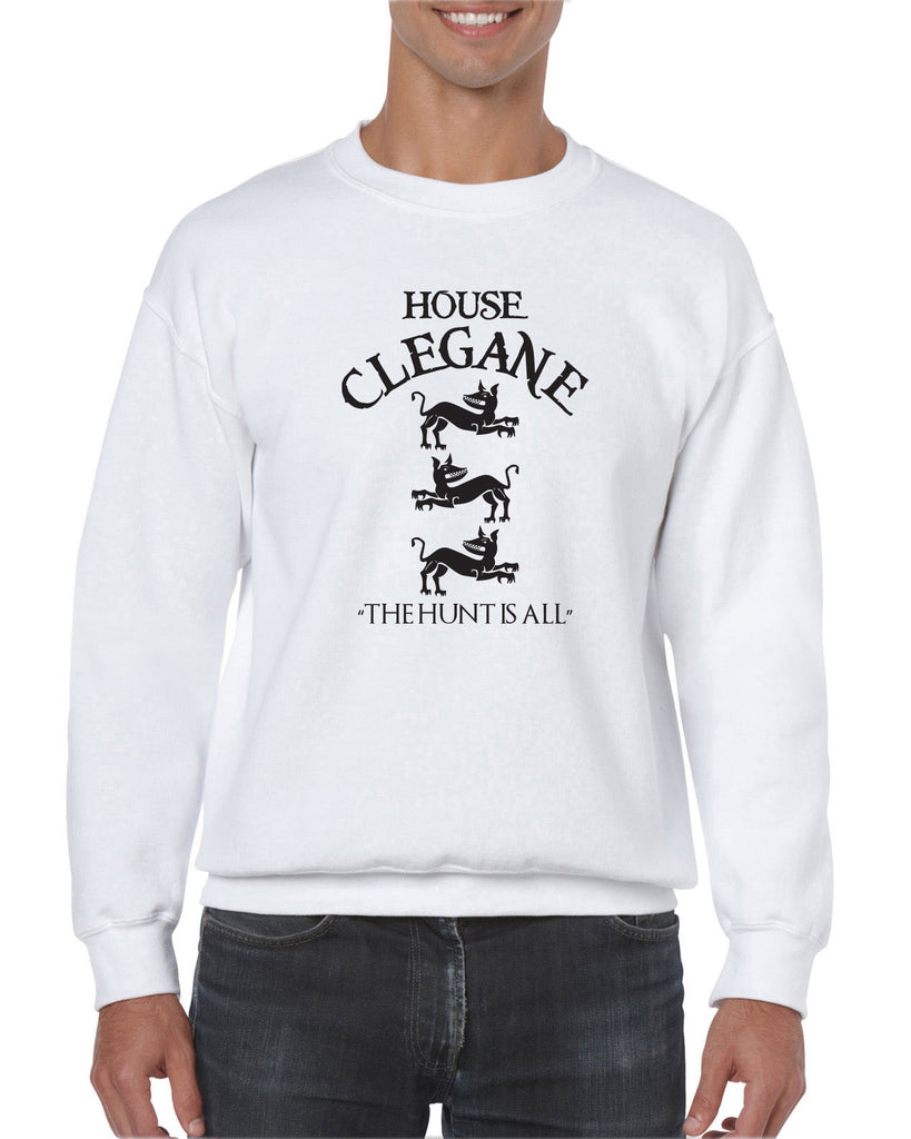 House Clegane Crew Sweatshirt funny game of thrones sigil the mountain hound westeros king castle the hunt is all