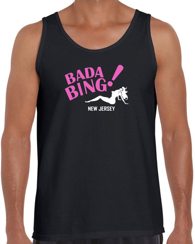 Bada Bing Tank Top 90s Tv Show Sopranos Mobster Mafia Mob Boss Strip Club New Jersey Vintage Retro