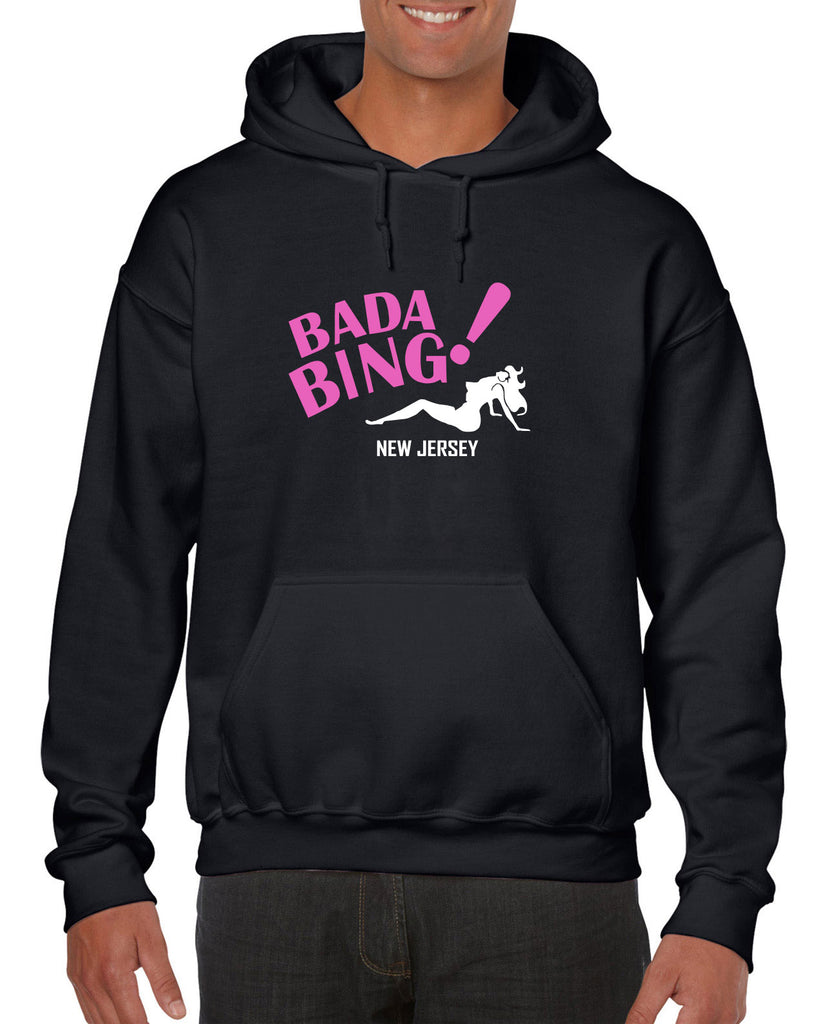 Bada Bing Hoodie Hooded Sweatshirt 90s Tv Show Sopranos Mobster Mafia Mob Boss Strip Club New Jersey Vintage Retro