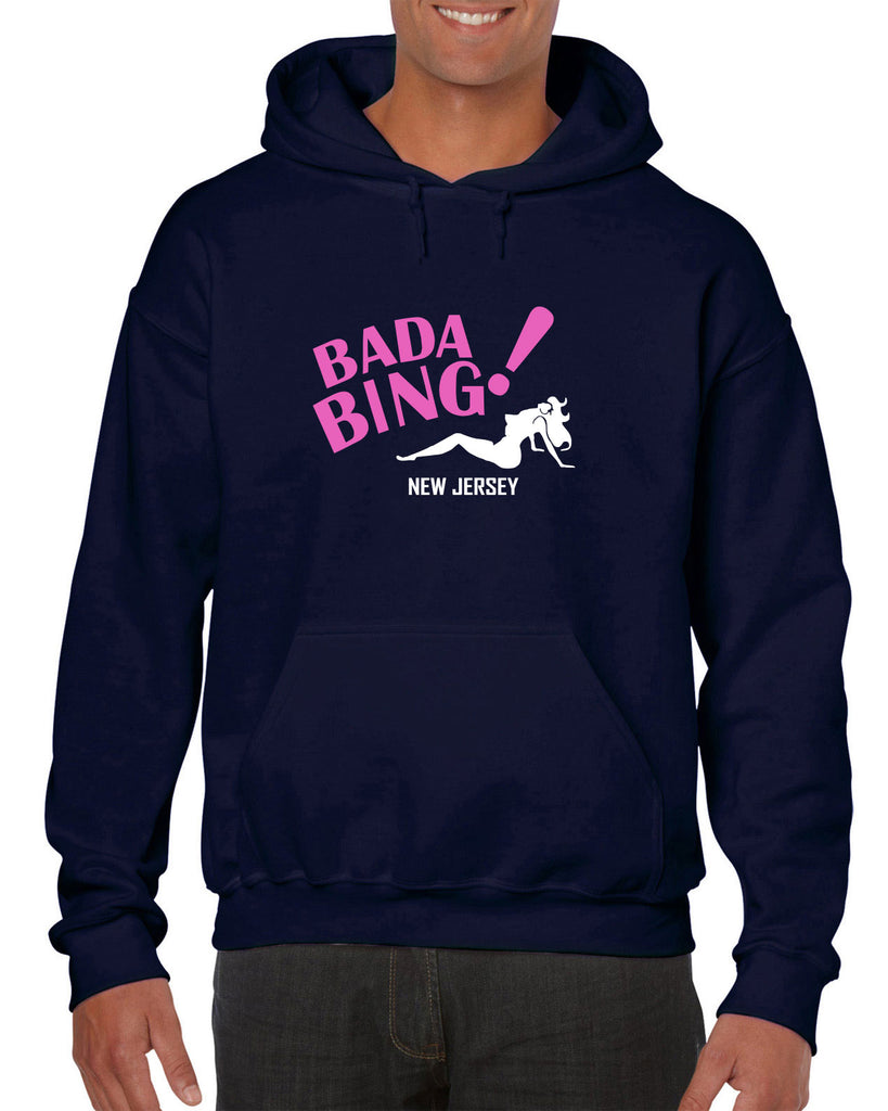 Bada Bing Hoodie Hooded Sweatshirt 90s Tv Show Sopranos Mobster Mafia Mob Boss Strip Club New Jersey Vintage Retro