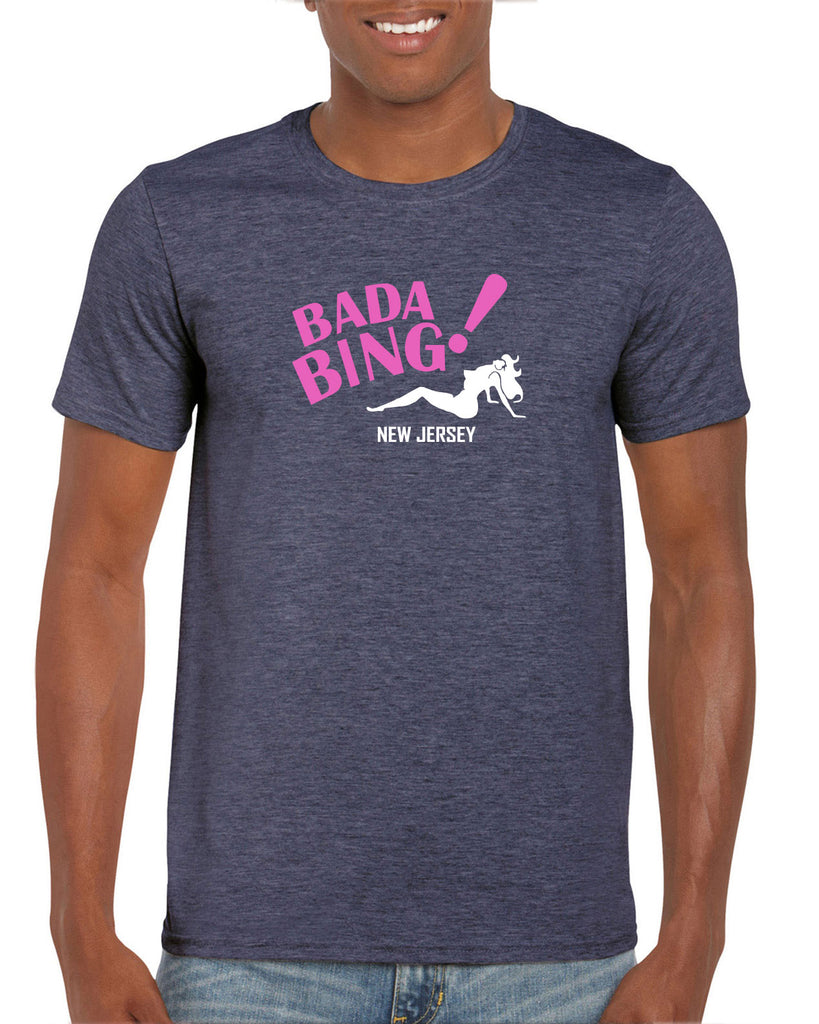 Bada Bing Mens T-Shirt 90s Tv Show Sopranos Mobster Mafia Mob Boss Strip Club New Jersey Vintage Retro