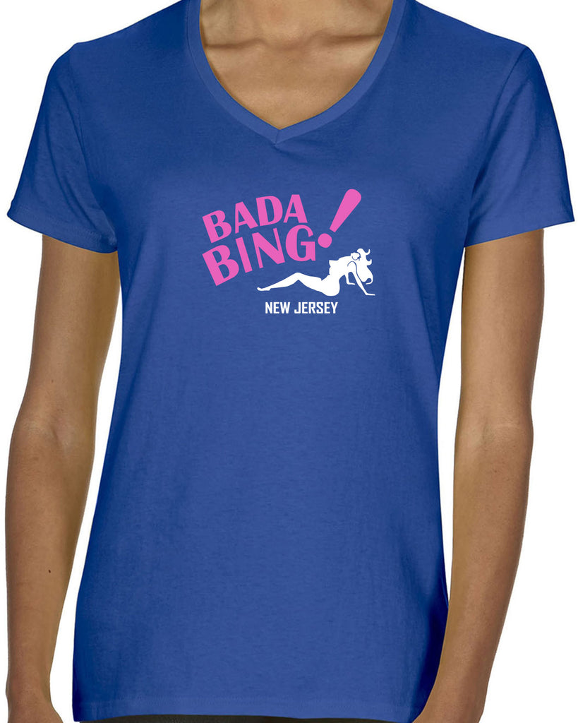 Bada Bing Womens T-Shirt 90s Tv Show Sopranos Mobster Mafia Mob Boss Strip Club New Jersey Vintage Retro