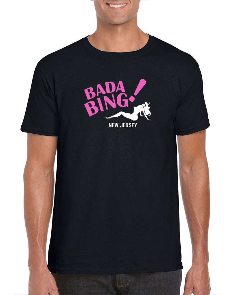 Bada Bing Mens T-Shirt 90s Tv Show Sopranos Mobster Mafia Mob Boss Strip Club New Jersey Vintage Retro