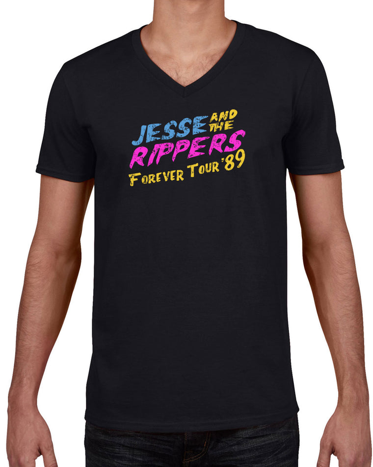 Men's Short Sleeve V-Neck T-Shirt - Jesse and the Rippers