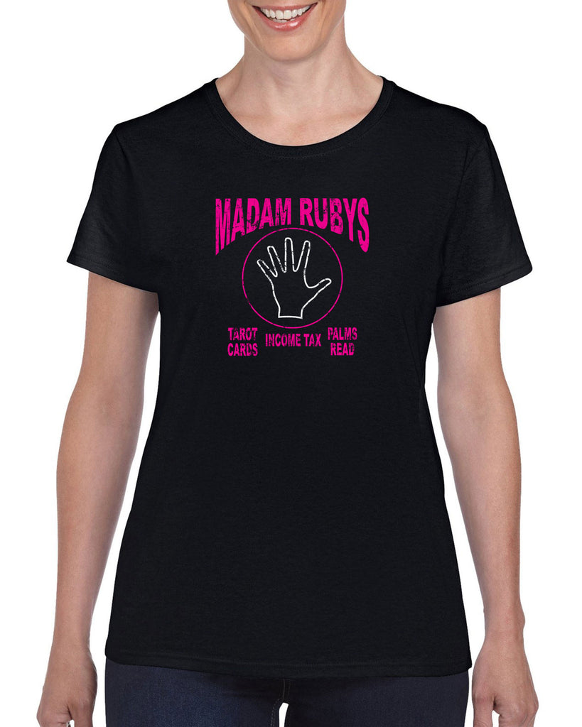 Madam Ruby's Womens T-Shirt 80s Movie Pee Wee's Big Adventure Bike Basement Alamo Vintage Retro