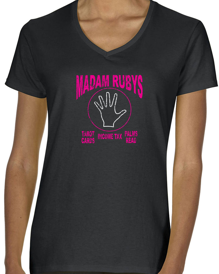 Women's Short Sleeve V-Neck T-Shirt - Madam Ruby's
